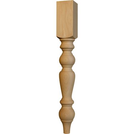 OSBORNE WOOD PRODUCTS 29 x 3 1/2 Old English Country Dining Table Leg in Alder 1110A